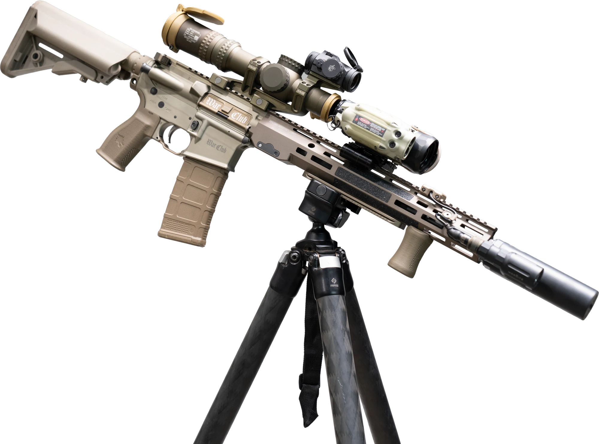 GSR-equipped rifle on a tripod